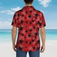 thumbnail image 4 of Balery A Web With A Spider 1 Camisas hawaianas de manga corta para hombre, camisas playeras de corte holgado, camisas de vacaciones con botones,Large, 4 of 7