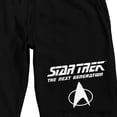thumbnail image 2 of Star Trek: The Next Generation Title Logo Men's Black Lounge Shorts-XXL, 2 of 5