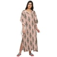 thumbnail image 4 of Moomaya Women Cotton Maternity Kimono Kaftan Long Maxi Dress Clothing, 4 of 5