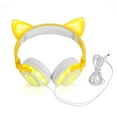 K8 Pointy Cat Ear LED Headphones with Glowing Ears & Earpads