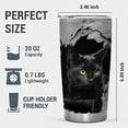 thumbnail image 4 of DJY Black Cat Tumbler with Lid Vaccum Stainless Steel Insulated Tumbler 3D Cat Coffee Cup Travel Mug, Gift for Cat Mom, Women, Daughter, Water Bottle for Home Office Outdoors, 4 of 6