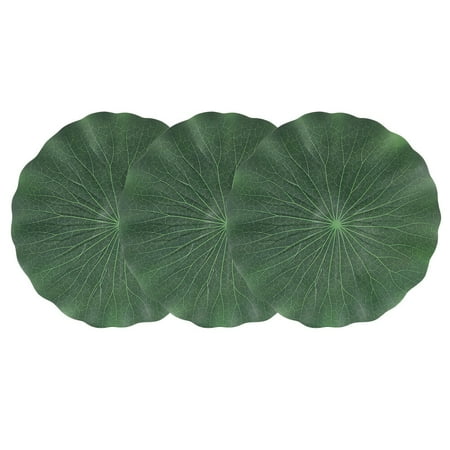 

3 Pcs Floating Lotus Leaf Water Pool Decor Artificial Green Plants Outdoor Plastic Flowers Fake Simulated Eva