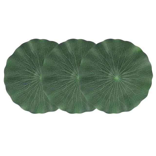 3 unids Lotus Lotus hoja vívida Fishpond Lotus Leaf Fish Tank Decoration