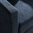 thumbnail image 2 of Armchair Swivel Chair, Blue, Fabric, Living Room Lounge Cafe Lobby Hospitality Restaurant, Modern Contemporary, HB37212, 2 of 9