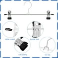 thumbnail image 3 of Topekada 30 Pack Pants Hangers Space Saving, 9-11 Inch Non Slip Stainless Steel Metal Pants Hanger with Clips, Clothes Hangers for Shorts, Skirt, Bottoms, Jeans, 3 of 6