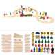 thumbnail image 1 of Juguete De Pista De Tren De Madera, Juego De Pista De 8 Glifos De Madera De Juguete De Tren Educativo Temprano Para Niños De Bricolaje, 1 of 7