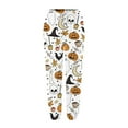 thumbnail image 4 of Halloween Sweatpants Women Cute Funny Pumpkin Ghost Graphic Print Joggers Drawstring Casual Tapered Pants with Pockets Z003-White L, 4 of 4