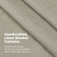 thumbnail image 3 of Shower Curtain, Eco-Friendly Linen Fabric Curtains Bathroom Decor Handmade for Tub and Stall - Made in USA - Wheat, 3 of 10