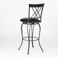 thumbnail image 4 of Homy Casa 2-Piece Swivel Reception Stools, 30" Seat Height, Metal Frame & Padded Seat, Stylish & Durable for Waiting Areas, Black, 4 of 6