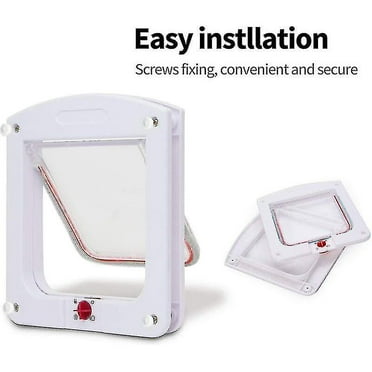 Pet Door For Cats Dogs Small Cat Door Microchip Door 4 Way Lockable Easy To Install