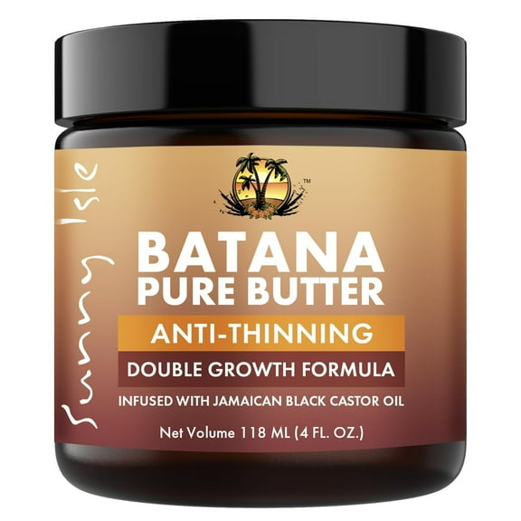 Sunny Isle Anti-Thinning Batana Pure Butter 4oz | Infused with Jamaican Black Castor Oil | Double Growth Formula