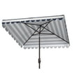 thumbnail image 3 of SAFAVIEH Outdoor Collection Vienna 7.5-Foot Square Crank Umbrella Navy/White, 3 of 6