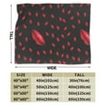 thumbnail image 3 of Bright Red Lips Blanket Gifts For Kids Adults - Lightweight Throw Blanket For Bedroom Living Room Decor Soft Fuzzy Fleece Cozy Plush Bed Couch 40"X30", 3 of 7
