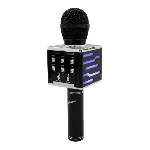 The Voice Champ Deluxe Karaoke Microphone Speaker, Black