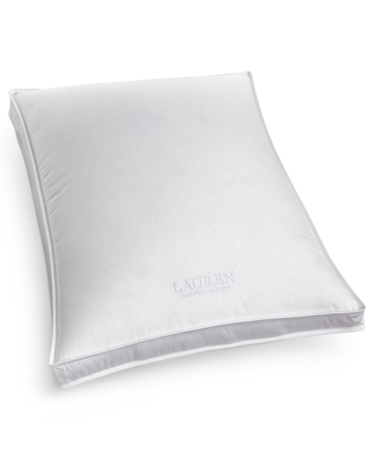 Lauren Ralph Lauren Down Pillow Standard Firm Density Bronze Comfort, White  