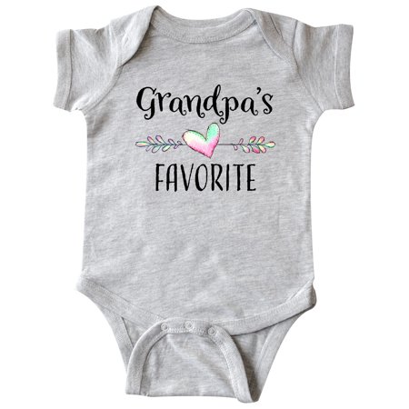 

Inktastic Grandpas Favorite- Heart Grandchild Gift Baby Boy or Baby Girl Bodysuit