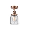 thumbnail image 1 of Innovations 916-1C-AC-G54-LED Small Bell 1 Light Semi-Flush Mount part of the Ballston Collection, Antique Copper, 1 of 1