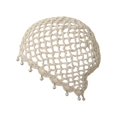 thumbnail image 4 of XIAOCHA Womens Boho Pearl Accent Crochet Beanie Solid Knit Breathable Beach Holiday Beanie Hats,Beige, 4 of 5