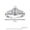 thumbnail image 5 of Vir Jewels 1/4 CTTW Lab Grown Diamond Engagement Ring in Sterling Silver Prong Size 8, 5 of 8