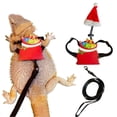 thumbnail image 2 of Sinyiin Regulable Lizards Harnesses Breathable Materials Christmas Hat Leashes Set, 2 of 9