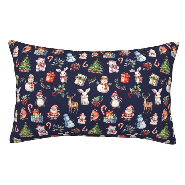 Balery Christmas Critters Delight Funda de Cojín Estampada, Regalos para Mujeres, Regalos de Amor para Ella, Regalos para Novia o Esposa, Funda de Almohada-20"x30"