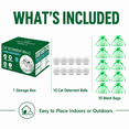 thumbnail image 2 of Outdoor Deterrent Balls for Gardens and Patios, 10 Pack Cat Repellent Balls with 10 Mesh Bags, Storage Box for Yard Garage Trash Area, 2 of 7