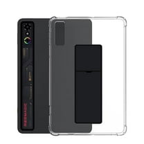 Transparent Case with Adhesive Stand for RedMagic 3 Pro/Red Magic Astra Gaming, Protective Sleeve Soft Flexible Clear TPU Back Cover