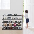 thumbnail image 3 of O’Force Simple Assembly Shoe Rack Detachable Non-Woven Waterproof Fabric Shoe Organizer Tower Space Saving Stackable Storage Shelf Black, 3 of 8