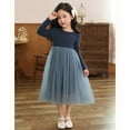 thumbnail image 2 of ZHUASHUM Kids Toddler Girl Spring Fall Clothes Long Sleeve Tutu Dress Princess Dress 5-6 Years, 2 of 6