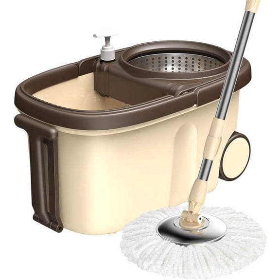 RKXQT mop Spin Mop 360° Self Wringing Spinning Mop Washable Microfiber Mop Heads Easy to Use and Store