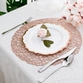 thumbnail image 5 of BalsaCircle 10 White 10.5" Round Plastic Dinner Plates Rose Gold Scalloped Rim, 5 of 7