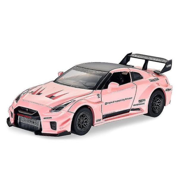 Nuevo modelo de coche de aleación Nissan GTR Gt-R R35 a escala 1:32, vehículos de juguete fundidos a presión, coches de juguete, juguetes para niños, regalos para niños, juguete para niño, rosa