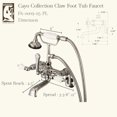thumbnail image 3 of Water Creation Wall Mount Traditional Solid Brass Tub Faucets - Polished Nickel, 3 of 3