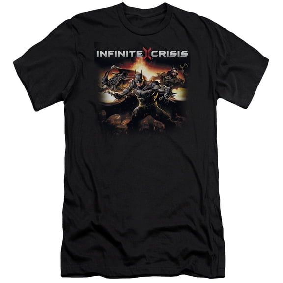 Infinite Crisis Batmen Premium Canvas Adult Slim Fit 30/1 T-Shirt Black
