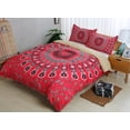 thumbnail image 1 of 3D Bohemio Rojo Funda de edredón Set Ropa de cama Set Fundas de almohada 119, 1 of 5