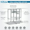 thumbnail image 5 of Sew Ready Mobile, Folding, Height Adjustable, Quilting, Fabric Cutting Table with Guides and Grid Top and Storage Silver/White, 5 of 15