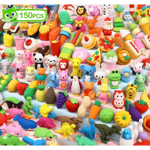 Rompecabezas 3D Animal Erasers HINZER para aula infantil, paquete de 150