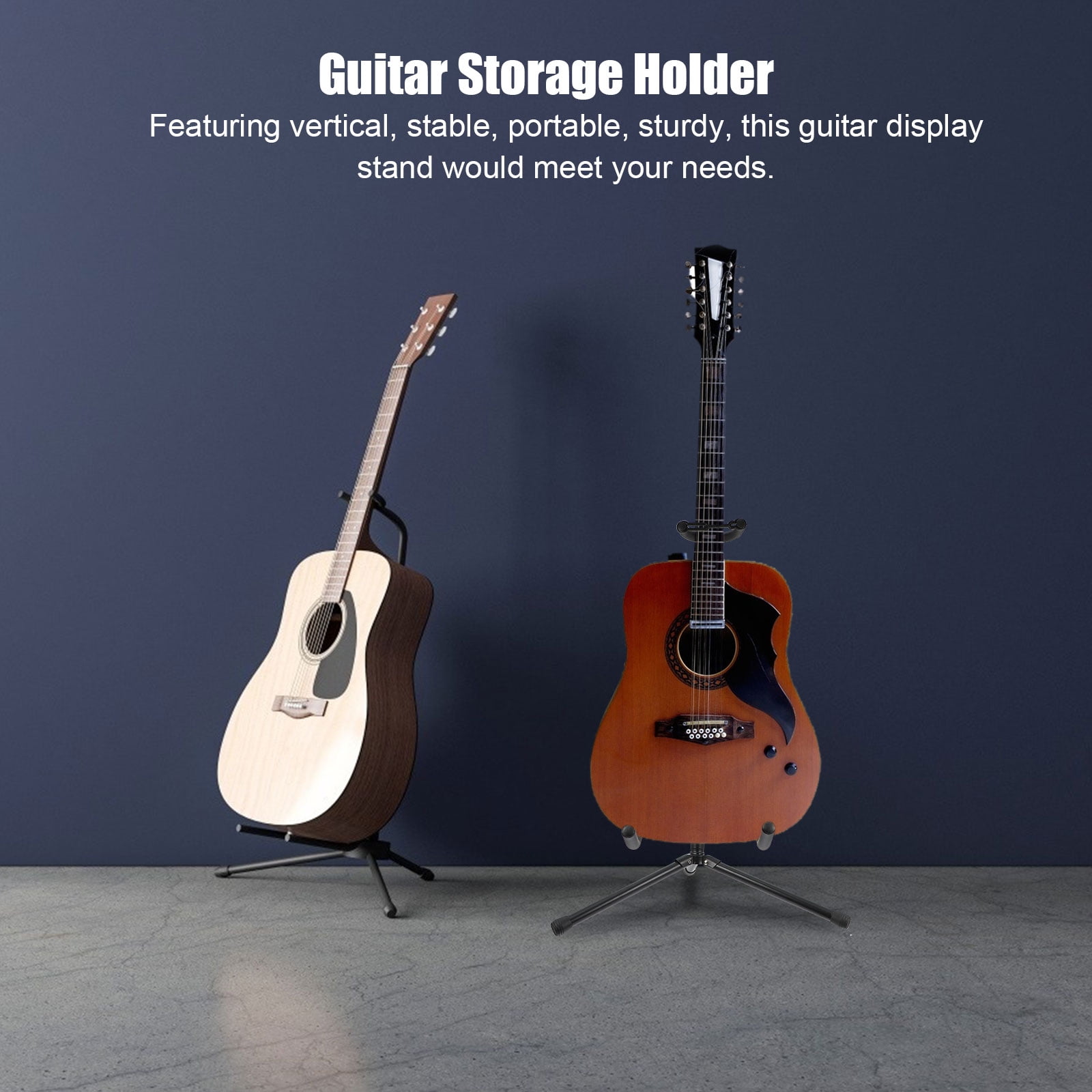 ELAYARD Lightweight Portable Folding Guitar Stand with Iron Frame, Display Rack for Musicians, Guitar Shops, and Performers - 1 Set