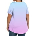 thumbnail image 4 of Uaswgudfs Women's Plus Size Oversized Short Sleeve Crew Neck T-Shirt Top | Soft & Stretch Cotton Blend Casual Blouse 1X-5X - Summer Comfy Curvy Fit Vacation Essentials, 4 of 6