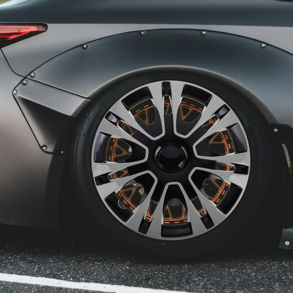 HOMEMAXS Car Wheel Hub Caps Universal 13 Inch Hubcaps for Car Wheels Stylish Wheel Center Caps Auto Accessories Car Wheel Hub Cover Silver