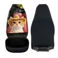 thumbnail image 6 of XYZCANDO Car Seat Covers Cat Driving Set of 2 Auto Front Seat Protectors Soft Sedan Van Truck Breathable Durable Car Front Seat Covers, 6 of 10