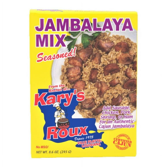 Kary's Roux Seasoned Jambalaya Dinner Mix, Ready-to-Cook, 8.6 oz