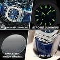 thumbnail image 6 of POEDAGAR New Luxury Quartz Watch for Men Leather belt Sports Waterproof Luminous Date Fashion Square Men's Watches, 6 of 8