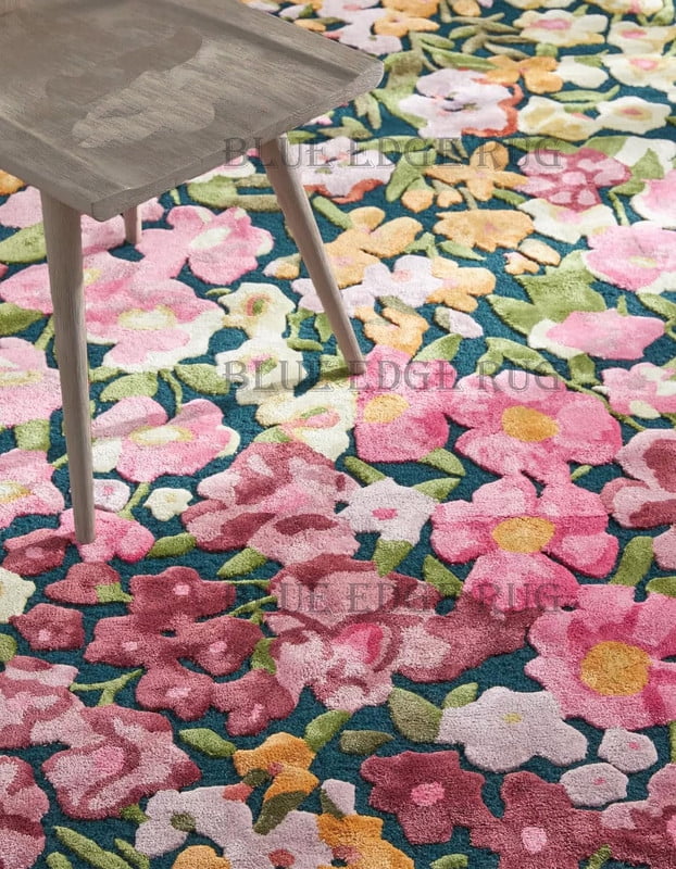 BLUE EDGE RUG Textured Woolen Carpet for Living Room, Bed Room and Hall All Type of Carpet.