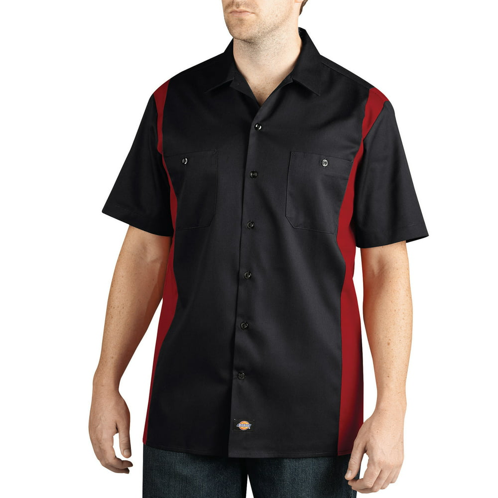 Dickies - Dickies Mens Two-Tone Short Sleeve Work Shirt - Walmart.com ...