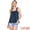 Dark Blue, variant on DARING DIVA Women's Square Neck Sleeveless Panel Lace Ruffles Tank Tops S Green