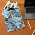 thumbnail image 6 of Blue with Black Snake Skin Foldable Binder Folder Clipboard with Pen Slot Double Clips A4 Size File Storage, 6 of 8
