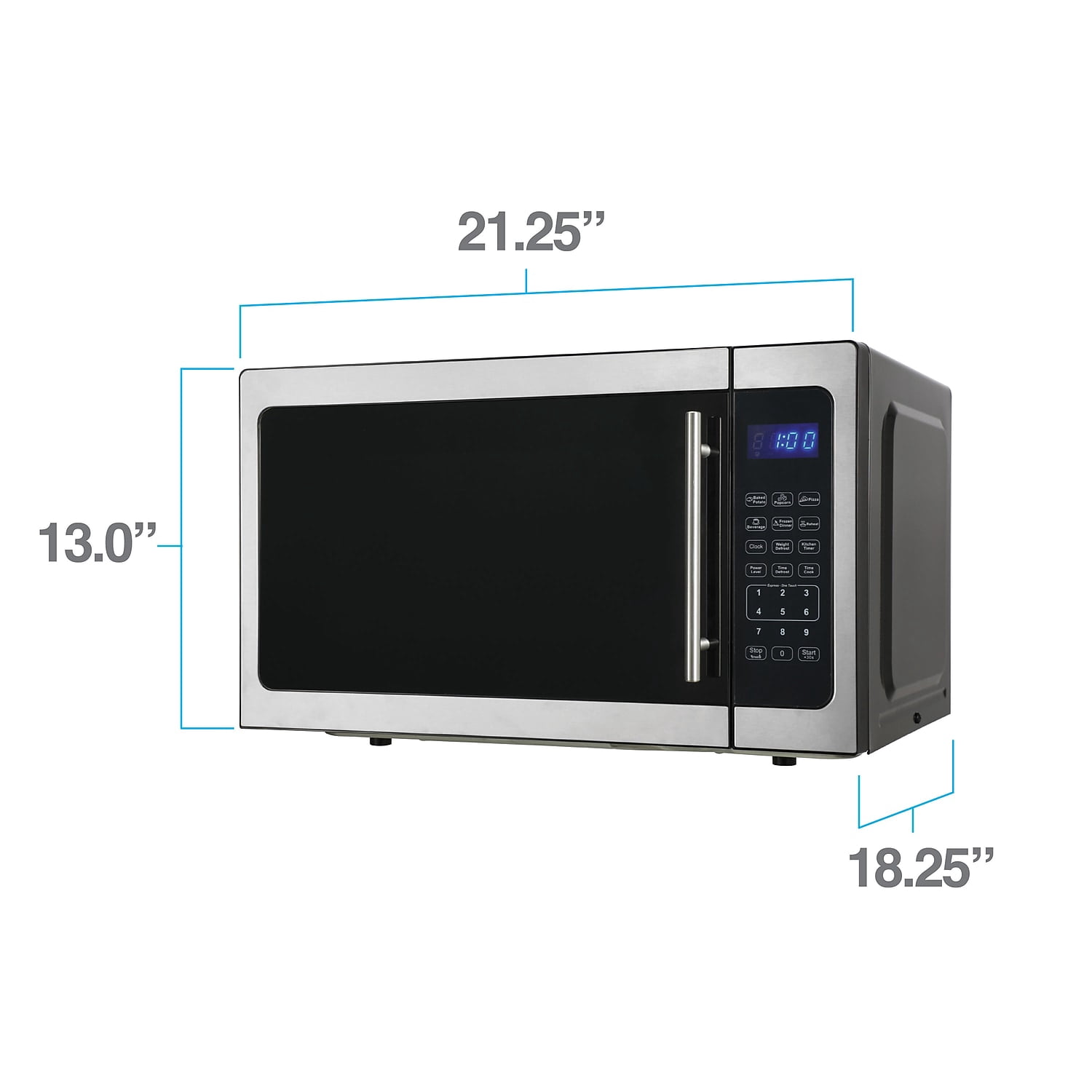 Avanti 1.5 Cubic Foot Countertop Microwave 1000W (MT115V3S) MT150V3S — Residential Use, Standard Application