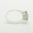 thumbnail image 5 of LBG 10k White Gold Real Genuine Opal & Emerald Womens Promise Ring - Size 8.25, 5 of 6