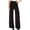Black, variant on Womens Petites Office Mid-Rise Palazzo Pants